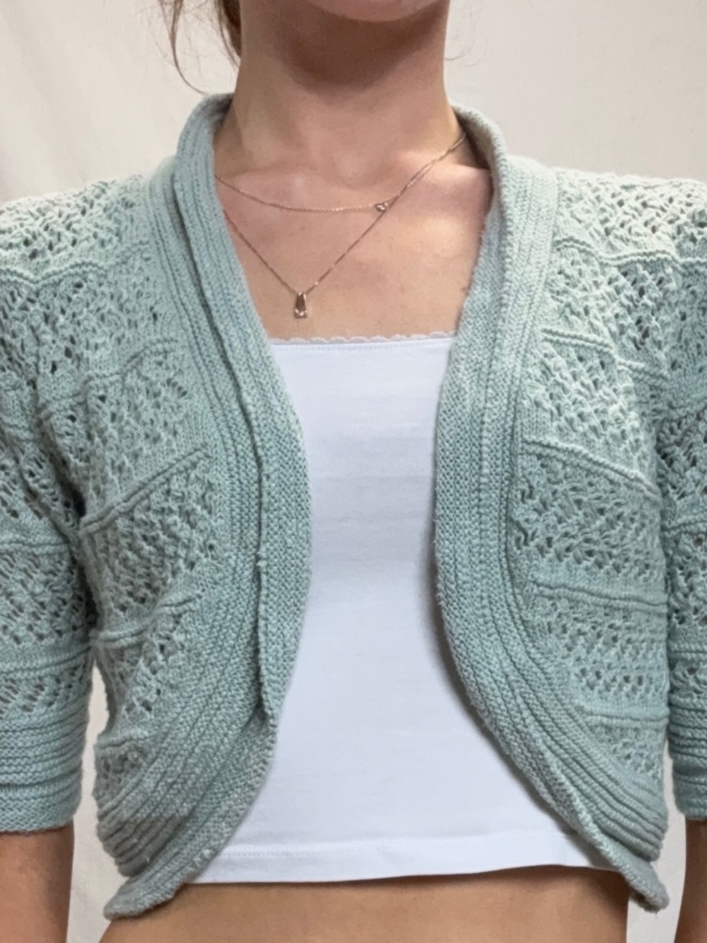 Maurices green cropped shrug